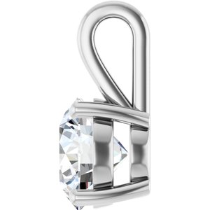 10K White Gold 8.8 mm Round Charm/Pendant Mounting – image 5