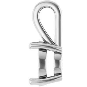 Sterling Silver 8.8 mm Round Charm/Pendant Mounting – image 6
