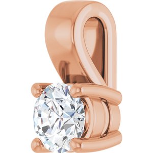 10K Rose Gold 4.1 mm Round Charm/Pendant Mounting – image 3