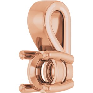 10K Rose Gold 4.1 mm Round Charm/Pendant Mounting – image 4