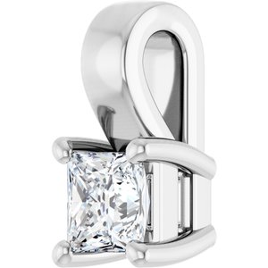 Continuum Sterling Silver 3 mm Square Charm/Pendant Mounting – image 3