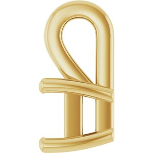 18K Yellow Gold 3 mm Square Charm/Pendant Mounting – image 6