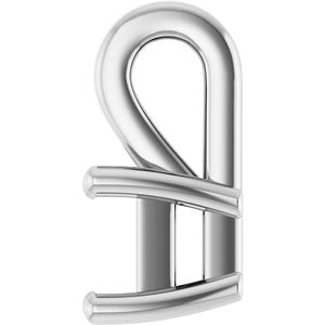 14K White Gold 3 mm Square Charm/Pendant Mounting – image 6