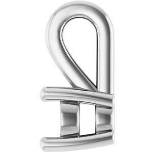10K White Gold 3.4 mm Round Charm/Pendant Mounting – image 6