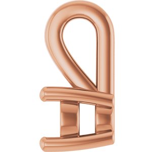 18K Rose Gold 3.4 mm Round Charm/Pendant Mounting – image 6