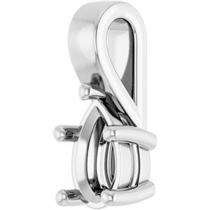 Continuum Sterling Silver 8x5 mm Pear Charm/Pendant Mounting – image 4