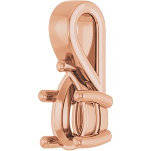 14K Rose Gold 8x5 mm Pear Charm/Pendant Mounting – image 4