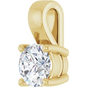 14K Yellow Gold 5.8 mm Round Charm/Pendant Mounting – image 3