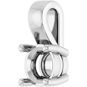 Continuum Sterling Silver 5.8 mm Round Charm/Pendant Mounting – image 4