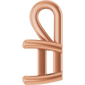 18K Rose Gold 7x5 mm Emerald Charm/Pendant Mounting – image 6