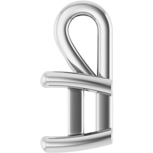 Platinum 7x5 mm Emerald Charm/Pendant Mounting – image 6