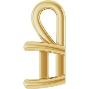 18K Yellow Gold 7x5 mm Emerald Charm/Pendant Mounting – image 6