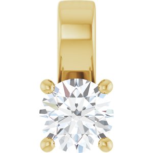14K Yellow Gold 5.2 mm Round Charm/Pendant Mounting