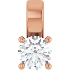 14K Rose Gold 5.2 mm Round Charm/Pendant Mounting