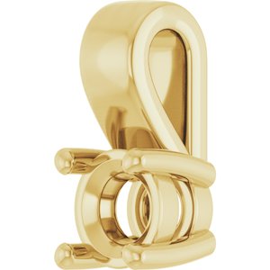 10K Yellow Gold 3.8 mm Round Charm/Pendant Mounting – image 4