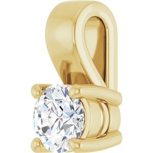 10K Yellow Gold 3.8 mm Round Charm/Pendant Mounting – image 3