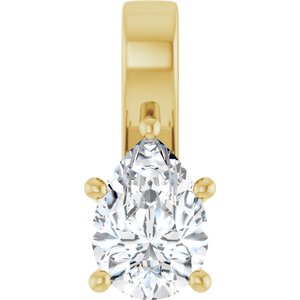 10K Yellow Gold 10x7 mm Pear Charm/Pendant Mounting