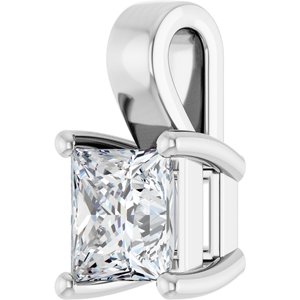 Platinum 5.5 mm Square Charm/Pendant Mounting – image 3