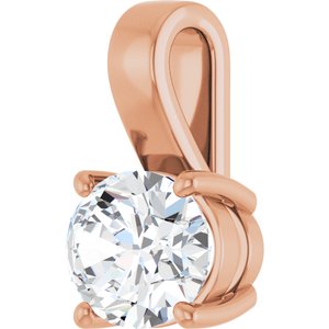 10K Rose Gold 10x8 mm Oval Charm/Pendant Mounting – image 3