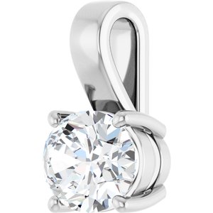 14K White Gold 10x8 mm Oval Charm/Pendant Mounting – image 3
