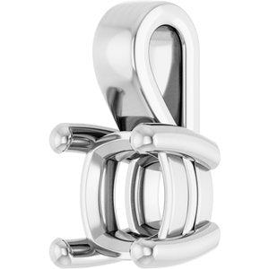 Sterling Silver 6 mm Cushion Charm/Pendant Mounting – image 4