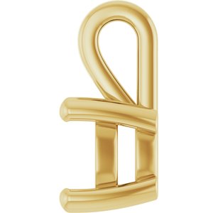 18K Yellow Gold 6 mm Cushion Charm/Pendant Mounting – image 6