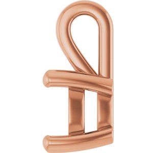 18K Rose Gold 6 mm Cushion Charm/Pendant Mounting – image 6