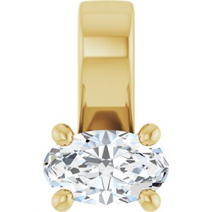 10K Yellow Gold 5x3 mm Oval Charm/Pendant Mounting
