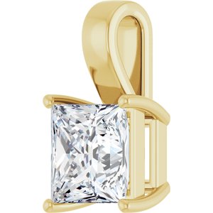 10K Yellow Gold 10 mm Square Charm/Pendant Mounting – image 3