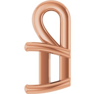 14K Rose Gold 4 mm Square Charm/Pendant Mounting – image 6