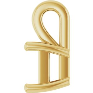 18K Yellow Gold 4 mm Square Charm/Pendant Mounting – image 6