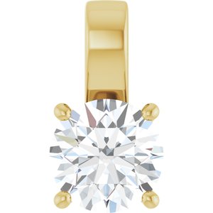 14K Yellow Gold 8.8 mm Round Charm/Pendant Mounting