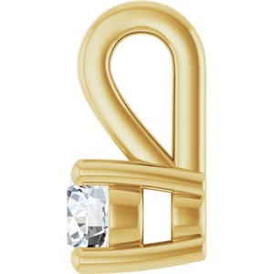 10K Yellow Gold 3.2 mm Round Charm/Pendant Mounting – image 5