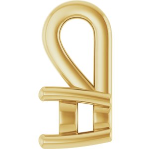 14K Yellow Gold 3.2 mm Round Charm/Pendant Mounting – image 6