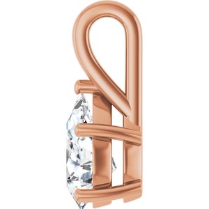 10K Rose Gold 12x8 mm Pear Charm/Pendant Mounting – image 5