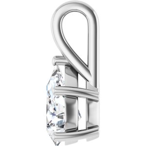 Platinum 12x8 mm Pear Charm/Pendant Mounting – image 5
