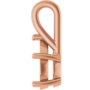 18K Rose Gold 12x8 mm Pear Charm/Pendant Mounting – image 6
