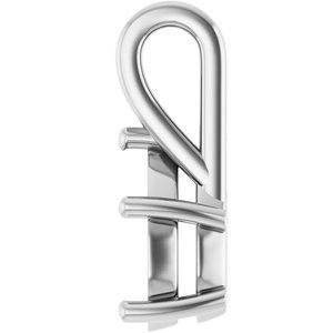 10K White Gold 12x8 mm Pear Charm/Pendant Mounting – image 6