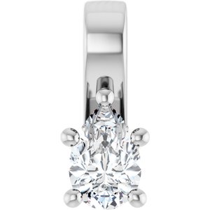 Sterling Silver 6x4 mm Pear Charm/Pendant Mounting