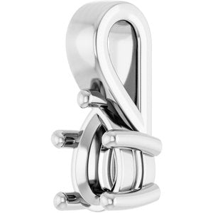 14K White Gold 6x4 mm Pear Charm/Pendant Mounting – image 4
