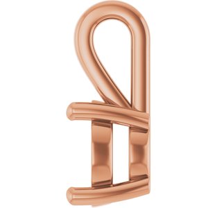 10K Rose Gold 7.4 mm Round Charm/Pendant Mounting – image 6