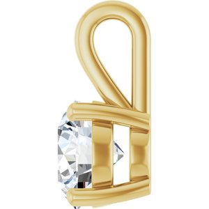 10K Yellow Gold 7.4 mm Round Charm/Pendant Mounting – image 5