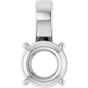 Continuum Sterling Silver 9.4 mm Round Charm/Pendant Mounting – image 2