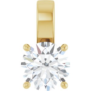 14K Yellow Gold 9.4 mm Round Charm/Pendant Mounting