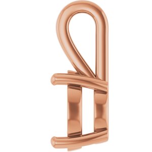 10K Rose Gold 9.4 mm Round Charm/Pendant Mounting – image 6