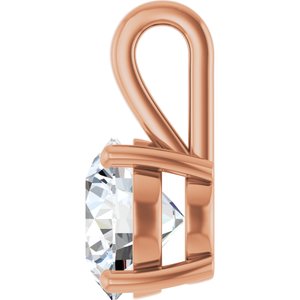 10K Rose Gold 9.4 mm Round Charm/Pendant Mounting – image 5