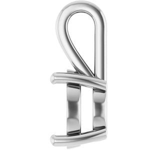14K White Gold 9.4 mm Round Charm/Pendant Mounting – image 6