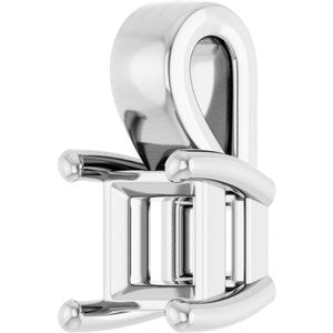 Continuum Sterling Silver 4 mm Square Charm/Pendant Mounting – image 4