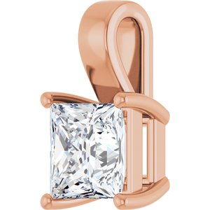 10K Rose Gold 7.5 mm Square Charm/Pendant Mounting – image 3