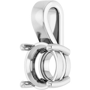 Platinum 8.8 mm Round Charm/Pendant Mounting – image 4